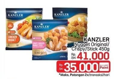 Promo Harga Kanzler Chicken Nugget Original, Crispy, Stick Crispy 450 gr - LotteMart