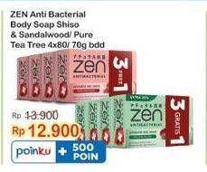Promo Harga ZEN Anti Bacterial Body Soap Pure Tea Tree, Shiso Sandalwood 70 gr - Indomaret