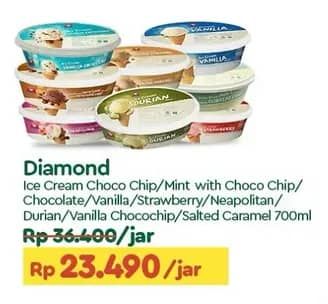 Promo Harga Diamond Ice Cream 700 ml - TIP TOP