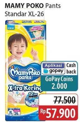 Promo Harga Mamy Poko Pants Xtra Kering XL26 26 pcs - Alfamidi