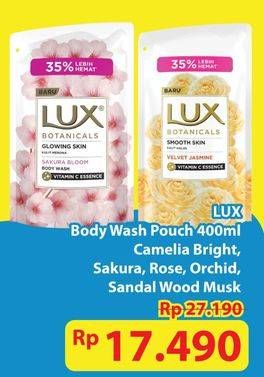 Promo Harga LUX Botanicals Body Wash Camellia White, Magical Orchid, Sakura Bloom, Soft Rose, Sandalwood Musk 400 ml - Hypermart