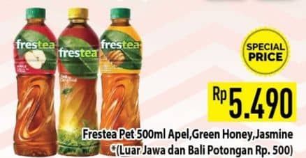 Frestea Minuman Teh 500 ml Harga Promo Rp5.490, Luar Pulau Jawa Dan Bali Potongan Rp500