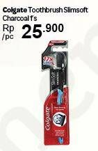 Promo Harga COLGATE Toothbrush SlimSoft Charcoal 1 pcs - Carrefour