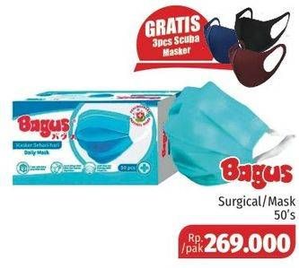 Promo Harga BAGUS Surgical Mask 50 pcs - Lotte Grosir