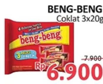 Promo Harga Beng-beng Wafer Chocolate per 3 pcs 20 gr - Alfamidi