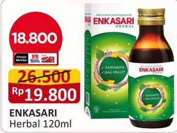Promo Harga Enkasari Gargle Swallowable Liquid 120 ml - Alfamart