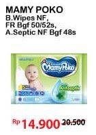 Promo Harga MAMY POKO Baby Wipes Antiseptik - Non Fragrance, Reguler - Fragrance, Reguler - Non Fragrance 48 pcs - Alfamart