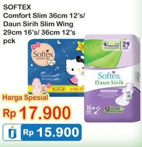 Promo Harga SOFTEX Daun Sirih 29cm / 36cm / Comfort Slim 36cm 12s  - Indomaret