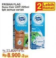 Promo Harga FRISIAN FLAG Susu UHT Purefarm All Variants per 2 pcs 225 ml - Indomaret