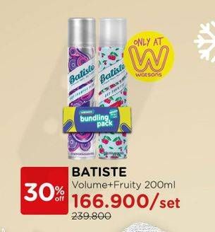 Promo Harga Dry Shampoo Volume + Fruity 200ml  - Watsons