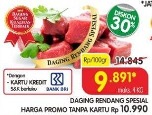 Promo Harga Daging Rendang Sapi Spesial per 100 gr - Superindo