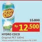 Promo Harga Hydro Coco Minuman Kelapa Original 500 ml - Alfamidi