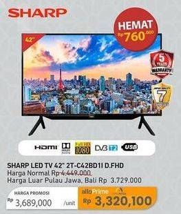 Promo Harga Sharp 2T-C42BD1i | LED TV 42"  - Carrefour