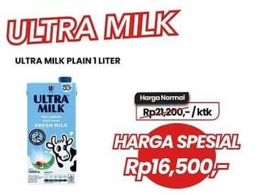 Promo Harga Ultra Milk Susu UHT Full Cream 1000 ml - Carrefour