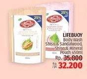 Promo Harga Lifebuoy Body Wash Sandalwood, Japanese Shiso Mineral Clay 450 ml - LotteMart