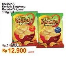 Promo Harga Kusuka Keripik Singkong Balado, Original 180 gr - Indomaret