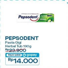 Promo Harga Pepsodent Pasta Gigi Action 123 Herbal 190 gr - Indomaret