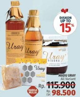 Promo Harga URAY Natural Honey All Variants  - LotteMart