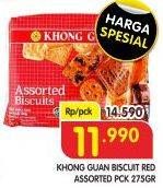 Promo Harga KHONG GUAN Assorted Biscuit Red 275 gr - Superindo