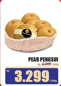 Promo Harga Pear Pengsui per 100 gr - Hari Hari