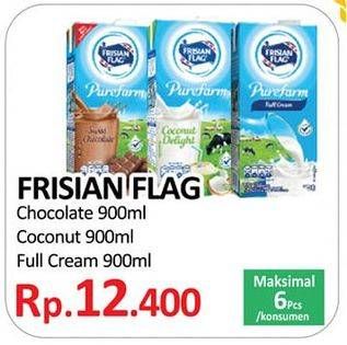 Promo Harga FRISIAN FLAG Susu UHT Purefarm Coconut, Cokelat, Full Cream 900 ml - Yogya