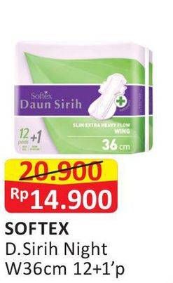 Promo Harga Softex Daun Sirih 36cm 13 pcs - Alfamart