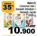 Promo Harga INACO Nata De Coco/ Selasih Strawberry, Orange 1000 gr - Giant