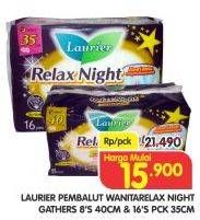 Promo Harga Relax Night Gathers 40cm 8's / 35cm 16's  - Superindo