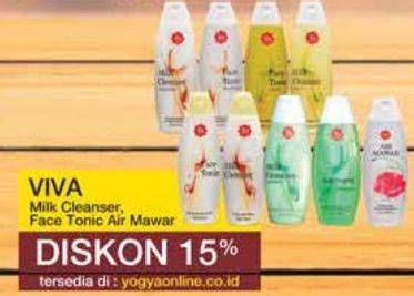 Promo Harga Viva Milk Cleanser, Face Tonic Air Mawar  - Yogya