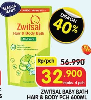 Promo Harga Zwitsal Natural Baby Bath 2 In 1 All Variants 600 ml - Superindo