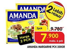 Promo Harga AMANDA Margarine 200 gr - Superindo