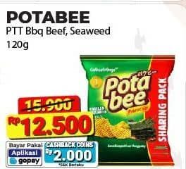 Promo Harga Potabee Snack Potato Chips BBQ Beef, Grilled Seaweed 120 gr - Alfamart