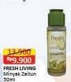 Promo Harga Fresh Living Minyak Zaitun 50 ml - Alfamart