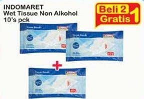 Promo Harga INDOMARET Wet Tissue Non Alkohol per 2 pouch 10 pcs - Indomaret