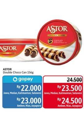 Promo Harga Astor Wafer Roll Double Chocolate 156 gr - Alfamidi