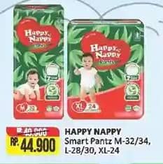 Promo Harga Happy Nappy Smart Pantz Diaper M32, M34, L28, L30, XL24 24 pcs - Alfamart