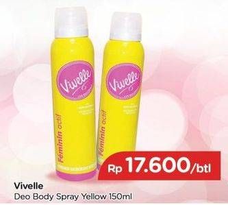 Promo Harga VIVELLE Body Spray Yellow 150 ml - TIP TOP