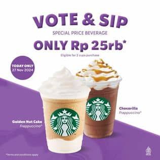 Promo Harga Vote & Sip  - Starbucks