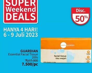 Promo Harga Guardian Essential Facial Tissue 200 pcs - Guardian