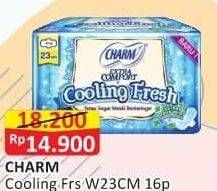 Promo Harga Charm Extra Comfort Cooling Fresh Wing 23cm 16 pcs - Alfamart