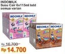 Promo Harga INDOMILK Susu UHT Kids All Variants per 6 tpk 115 ml - Indomaret