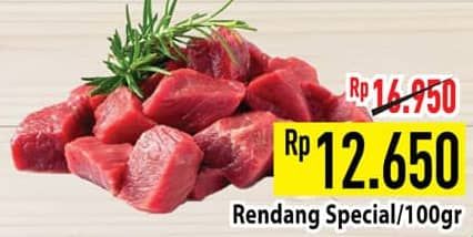 Promo Harga Daging Rendang Sapi Special per 100 gr - Hypermart