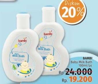 Promo Harga BAMBI Milk Bath 100 ml - LotteMart