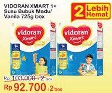 Promo Harga VIDORAN Xmart 1+ Madu, Vanilla per 2 box 725 gr - Indomaret