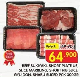 Sapi Sukiyaki/Beef Short Plate Slice/Daging Slice Marbling/Iga Sapi/Daging Gyudon/Sapi Shabu-shabu