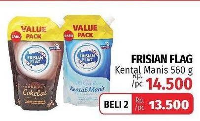 Promo Harga FRISIAN FLAG Susu Kental Manis Cokelat, Putih 560 gr - LotteMart