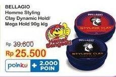 Promo Harga Bellagio Homme Styling Clay Dynamic Hold, Mega Hold 90 gr - Indomaret