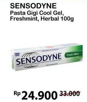 Promo Harga Sensodyne Pasta Gigi Fresh Mint, Cool Gel, Herbal  - Alfamart