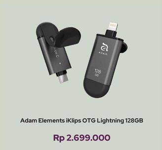 Promo Harga ADAM Elements Iklips OTG Lightning 128 GB  - iBox