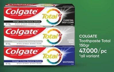 Promo Harga COLGATE Toothpaste Total All Variants 150 gr - Guardian